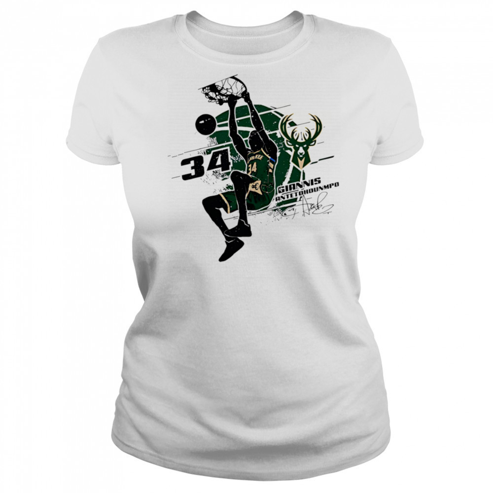Giannis Antetokounmpo Milwaukee Bucks Silhouette shirt Women's T-shirt