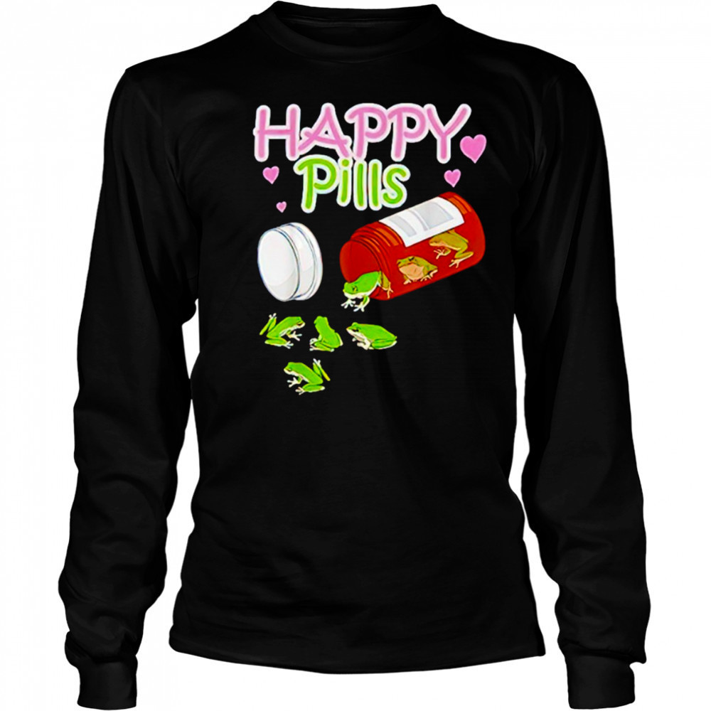 Happy Pills frog lover shirt Long Sleeved