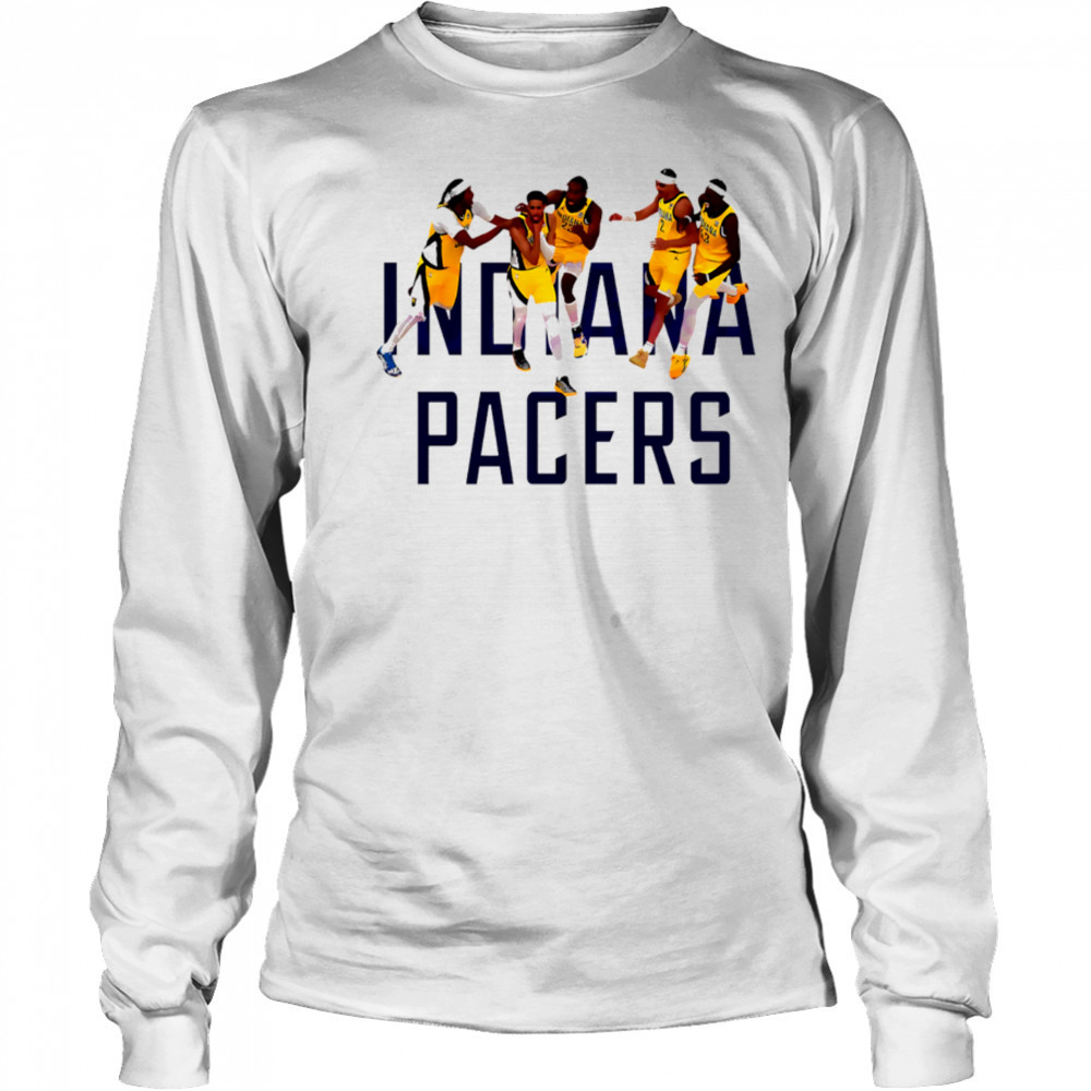 Indiana Pacers Nba Playoffs Tyrese Haliburton Team Celebration shirt Long Sleeved