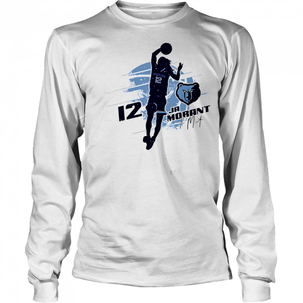 Ja Morant Memphis Grizzlies Silhouette shirt Long Sleeved