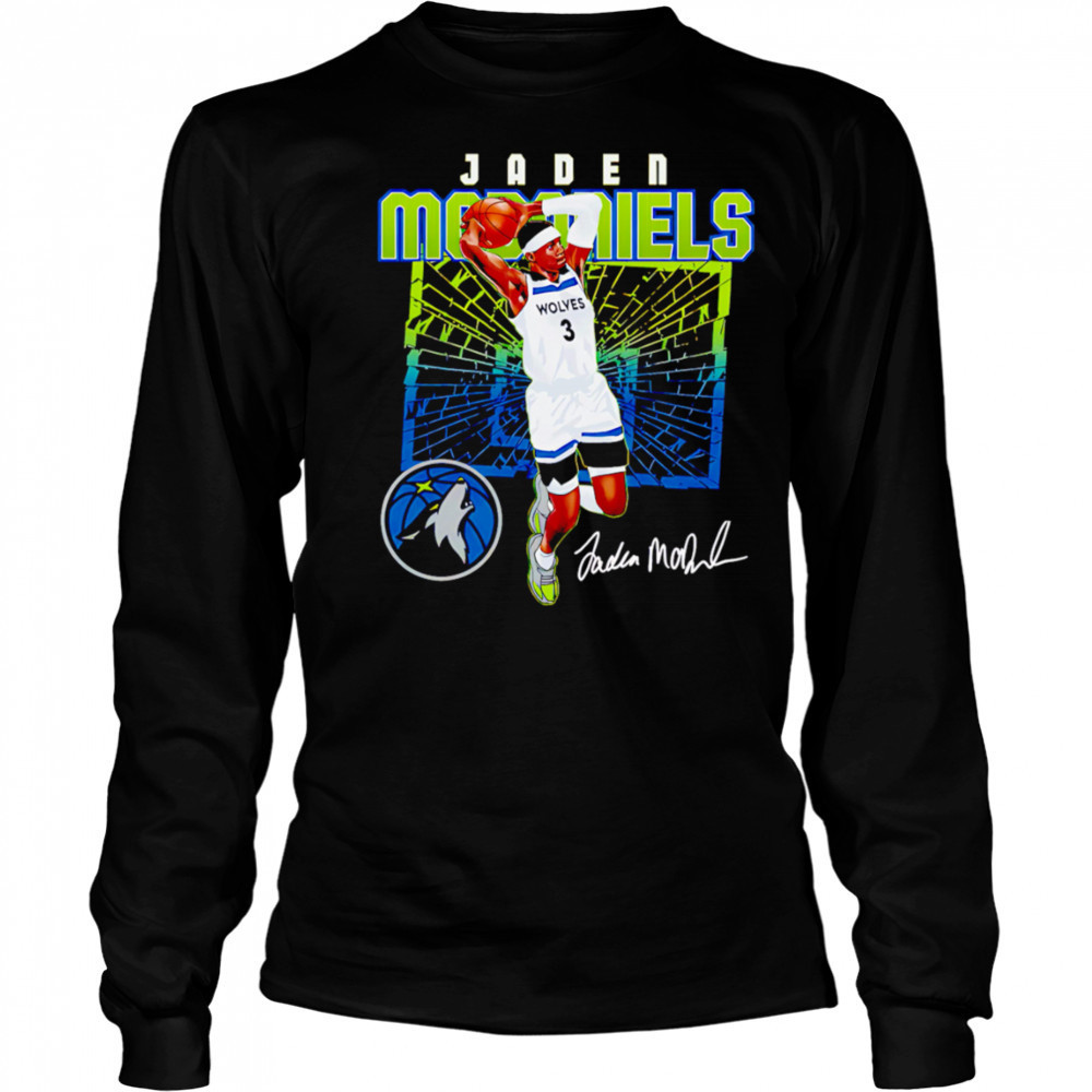Jaden McDaniels Minnesota Timberwolves Shattered shirt Long Sleeved