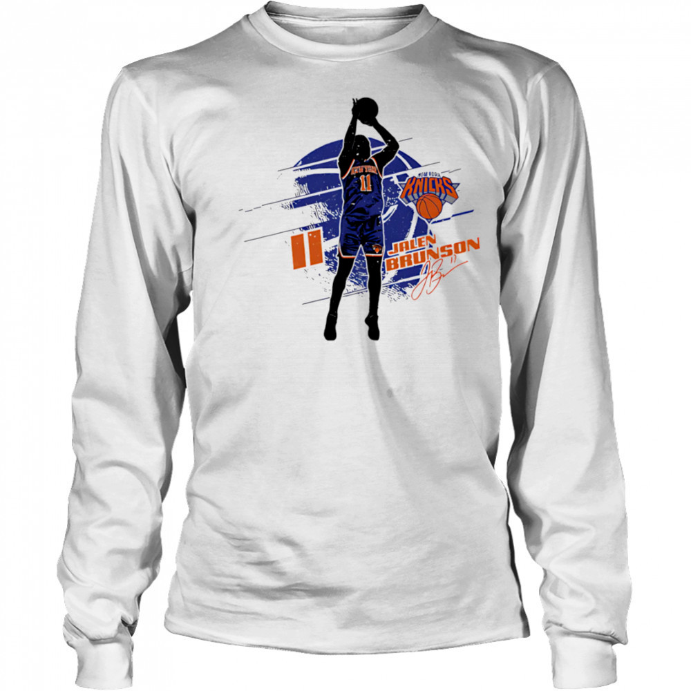 Jalen Brunson New York Knicks Silhouette shirt Long Sleeved