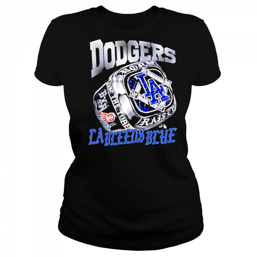 Los Angeles Dodgers Rings LA Bleeds Blue shirt Women's T-shirt
