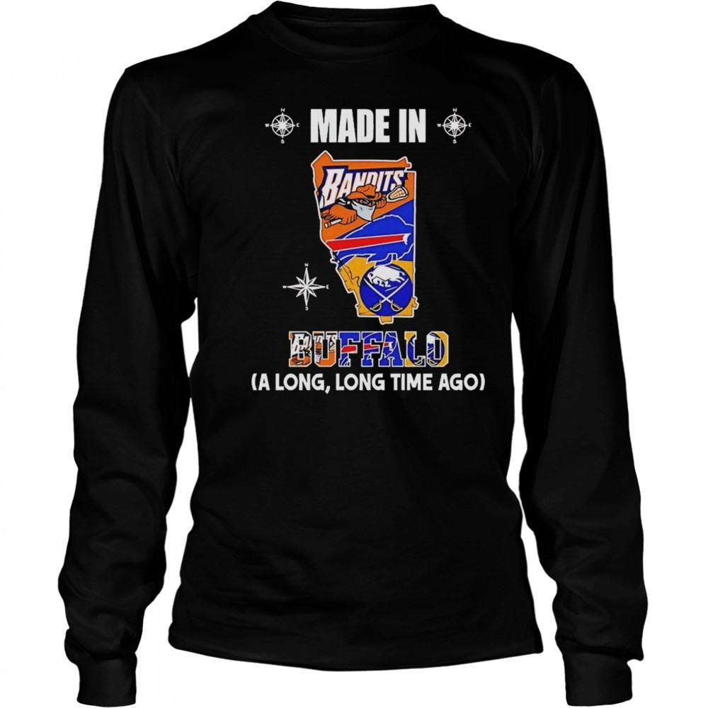 Made In Buffalo A Long And Long Time Ago Logos In Map 2025 Shirt Long Sleeved