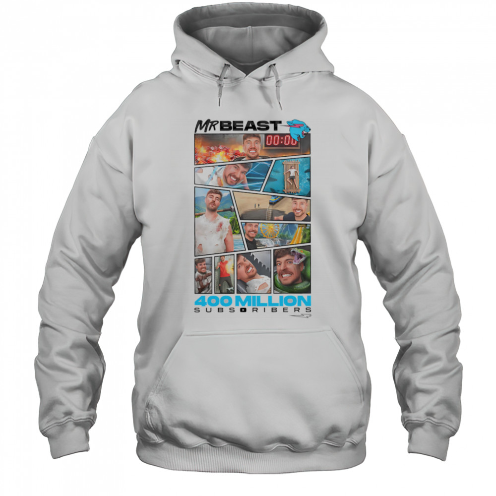 Mr Beast 400 Million Subscribers shirt Hoodie