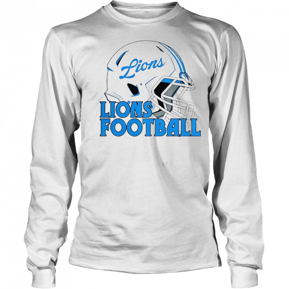 NFL Detroit Lions Football Helmet T-Shirt Long Sleeved