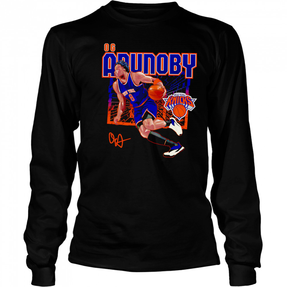 OG Anunoby New York Knicks Shattered shirt Long Sleeved