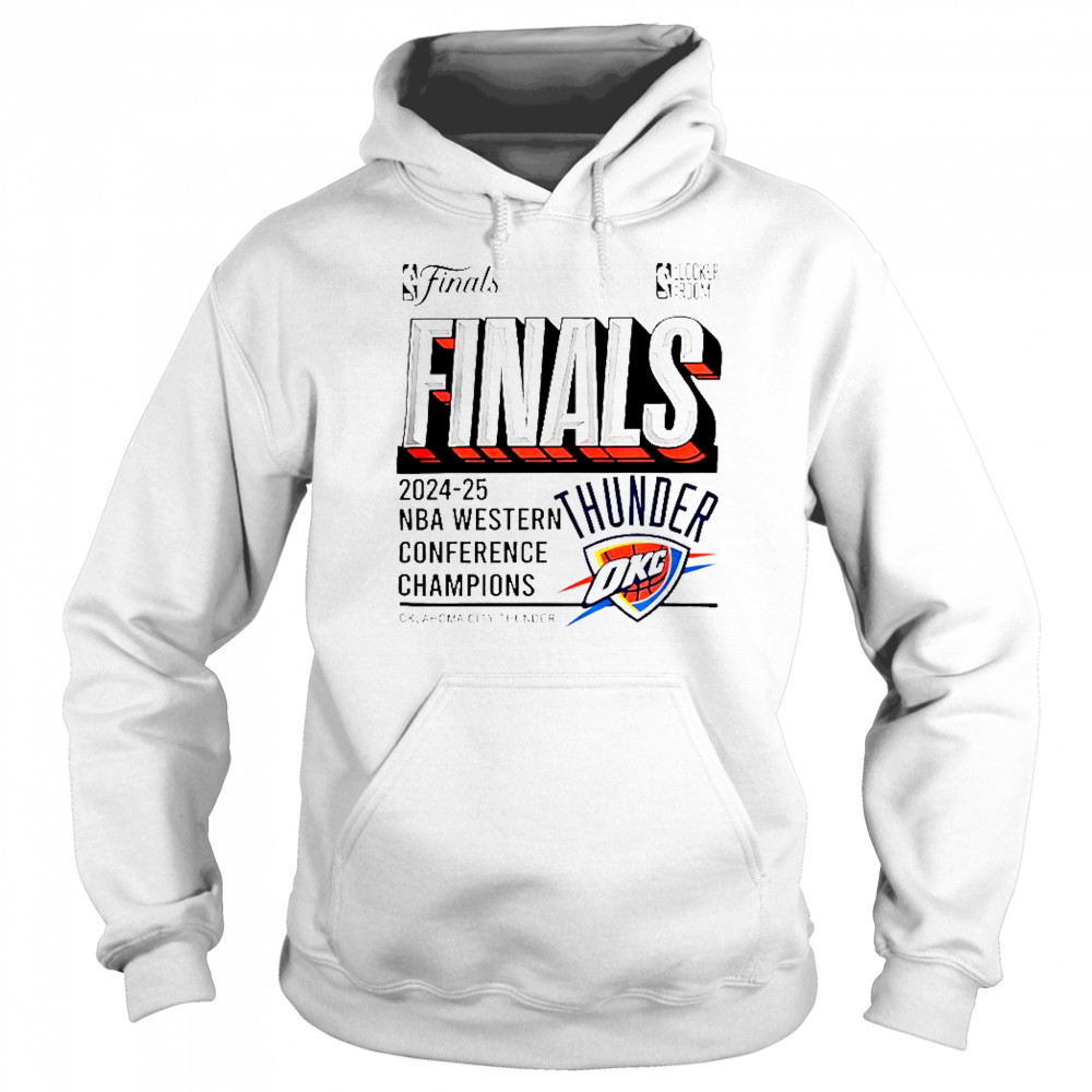 Oklahoma City Thunder Steel 2025 Western Conference Champions Locker Room T-Shirt Sweatshirt