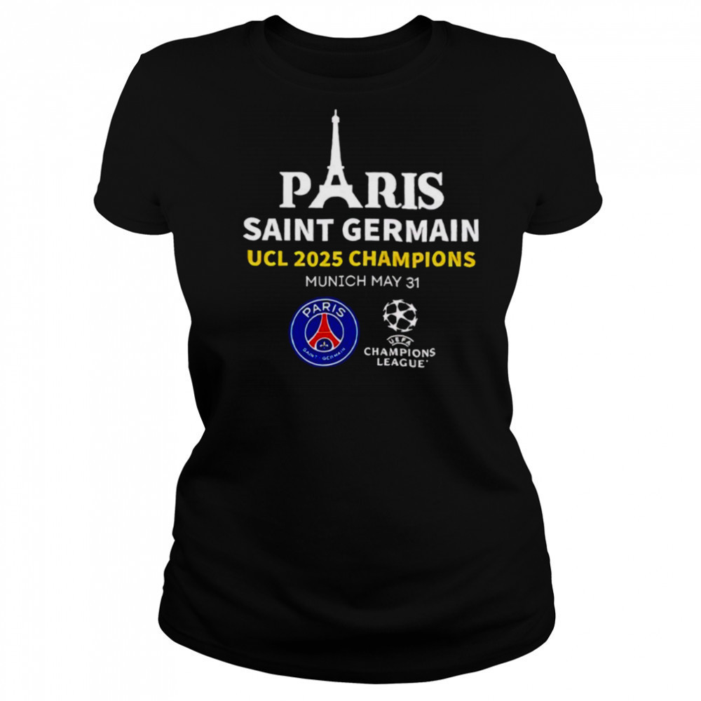 Paris Saint Germain UCL 2025 Champions Munich may 31 T shirt Women's T-shirt