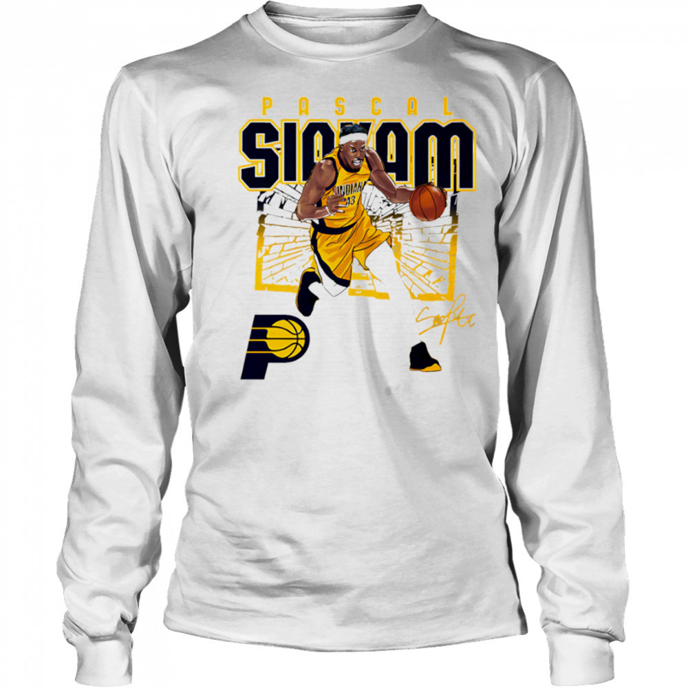 Pascal Siakam Indiana Pacers Shattered shirt Long Sleeved