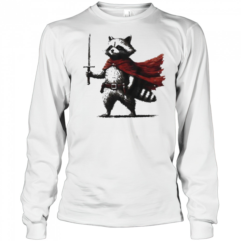 Raccoon knight vintage shirt Long Sleeved