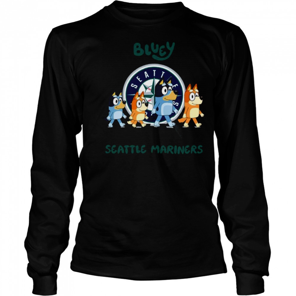Seattle Mariners Bluey Family abbey road shirt Long Sleeved