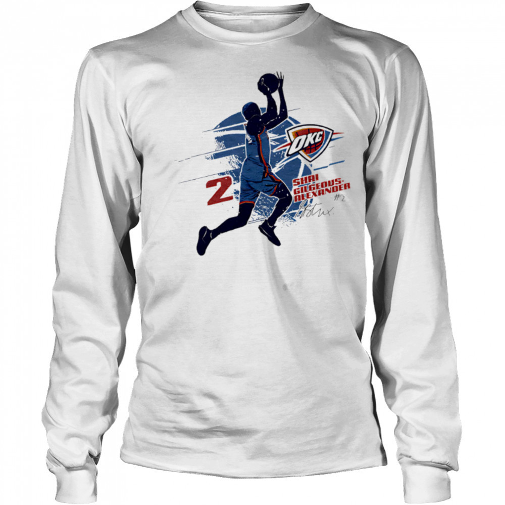 Shai Gilgeous-Alexander Oklahoma City Thunder Silhouette shirt Long Sleeved