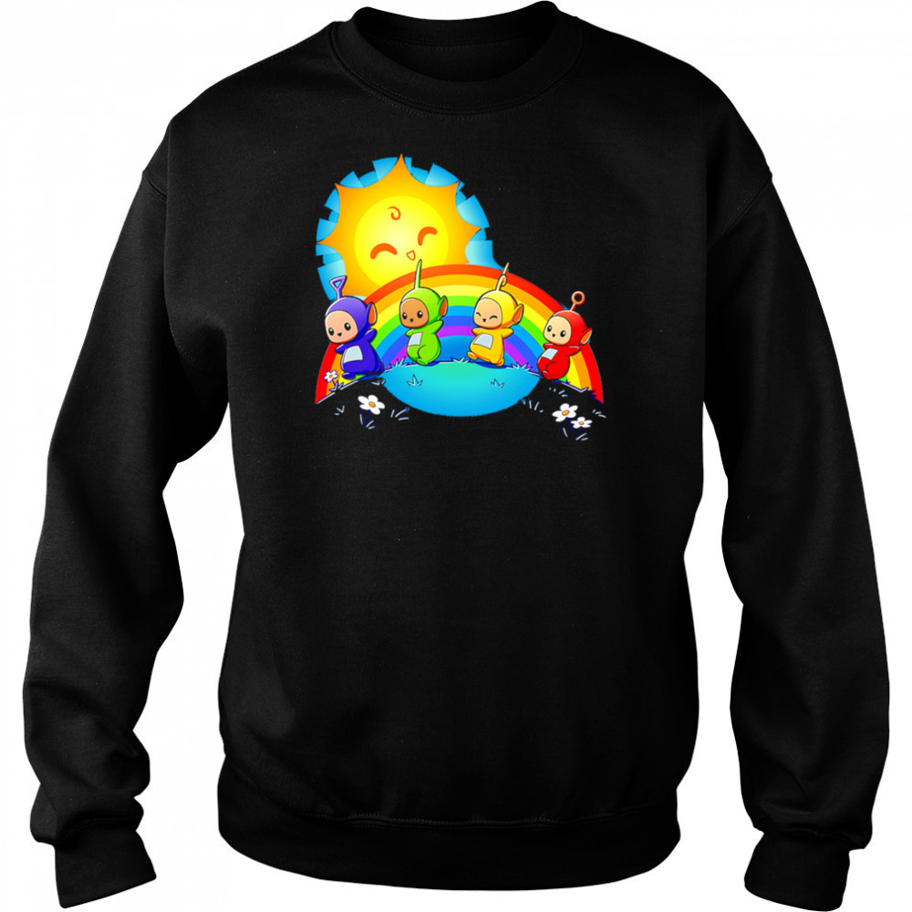 Teletubbies funny rainbow sun shirt Hoodie