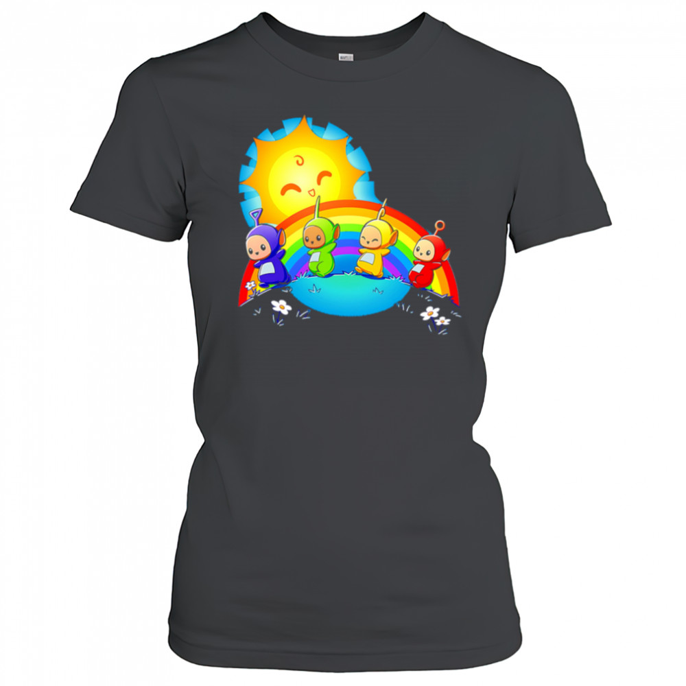 Teletubbies funny rainbow sun shirt Women's T-shirt