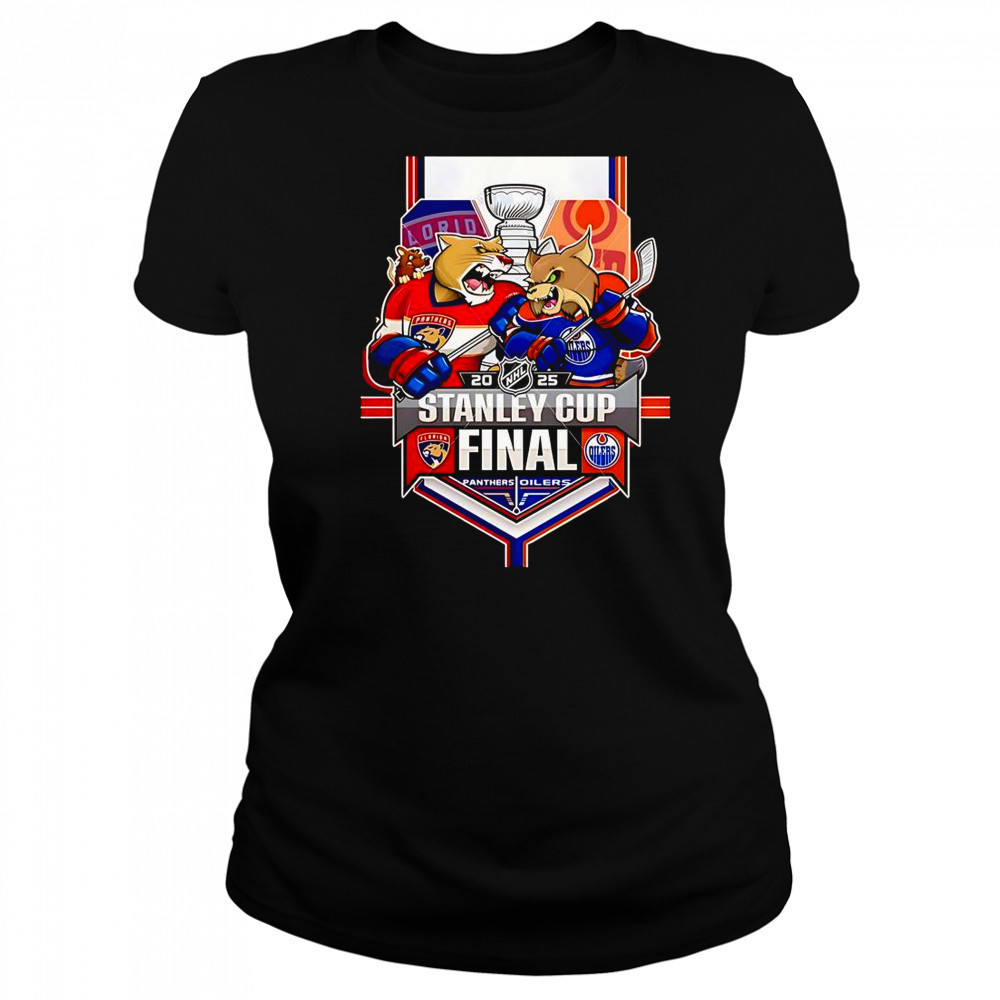 The 2025 Stanley Cup Final Florida Panthers Vs Edmonton Oilers Matchup Mascot T-Shirt Women's T-shirt