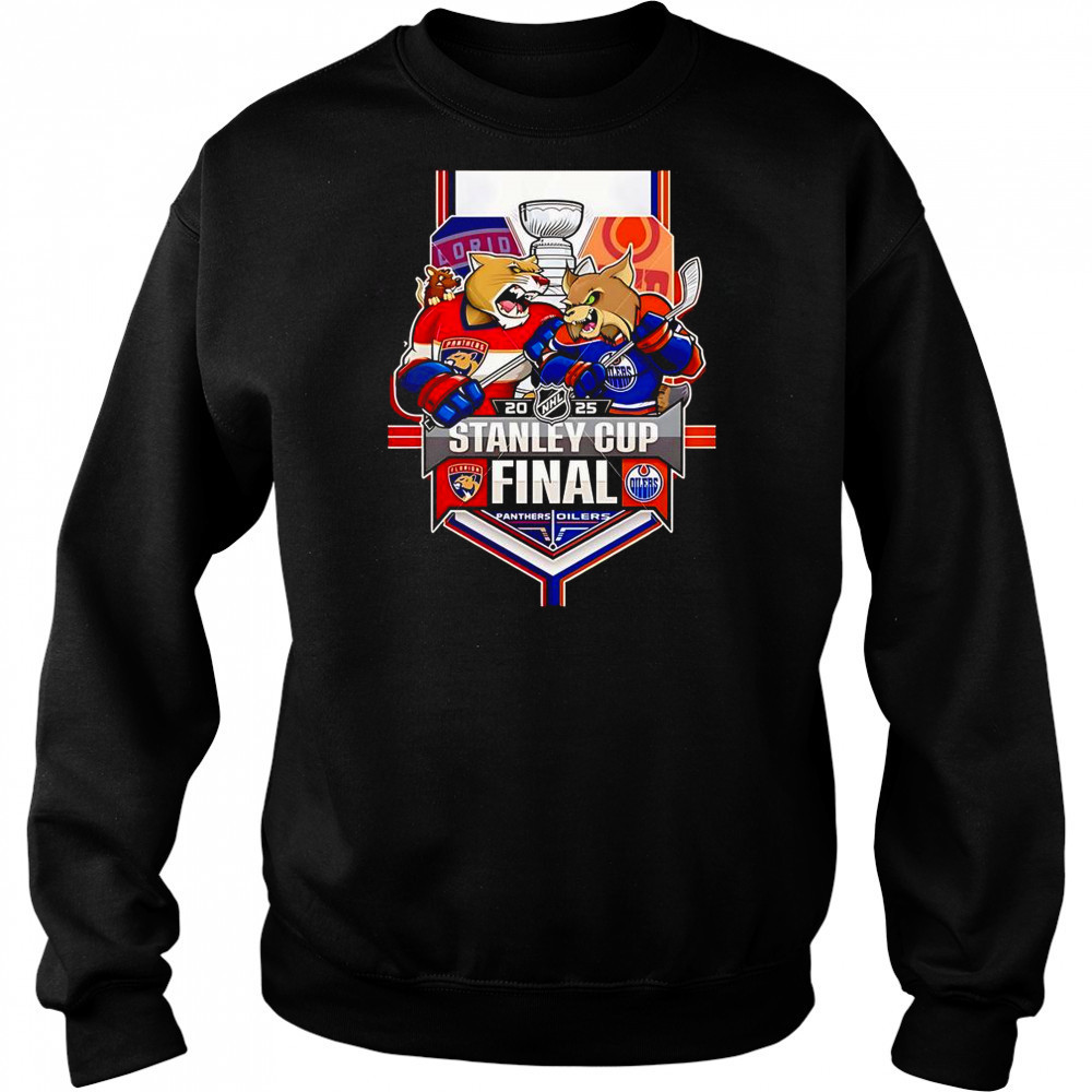 The 2025 Stanley Cup Final Florida Panthers Vs Edmonton Oilers Matchup Mascot T-Shirt Hoodie