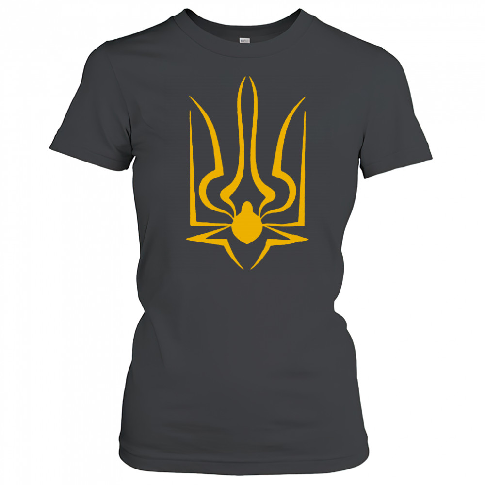 The coat of arms of Ukraine spiderweb T shirt Women's T-shirt