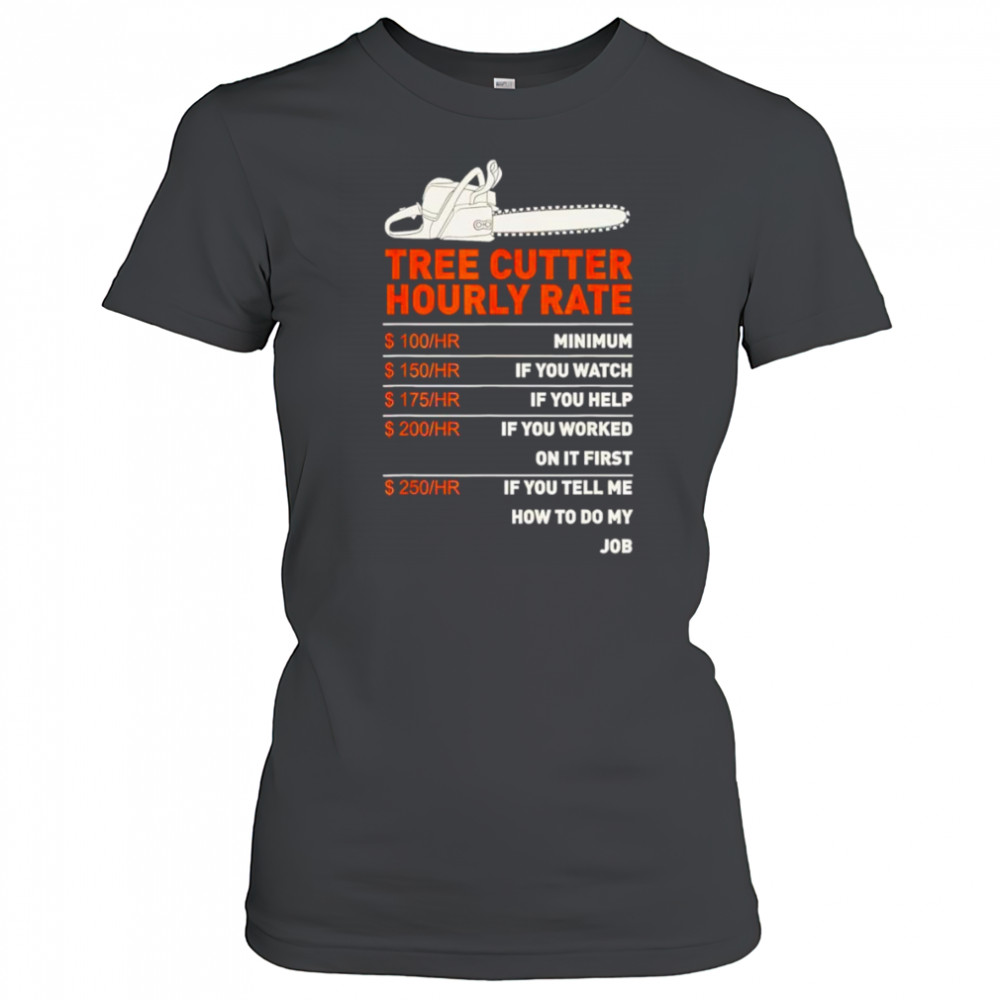 Tree cutter hourly rate shirt Women's T-shirt