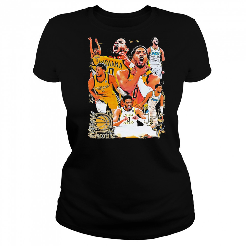 Tyrese Haliburton Indiana Pacers graphic players retro 2025 shirt Women's T-shirt