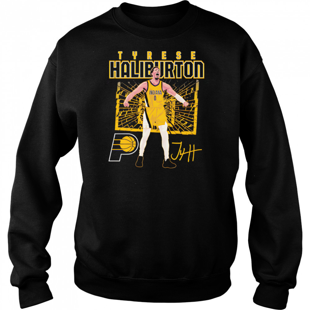 Tyrese Haliburton Indiana Pacers Shattered shirt Hoodie