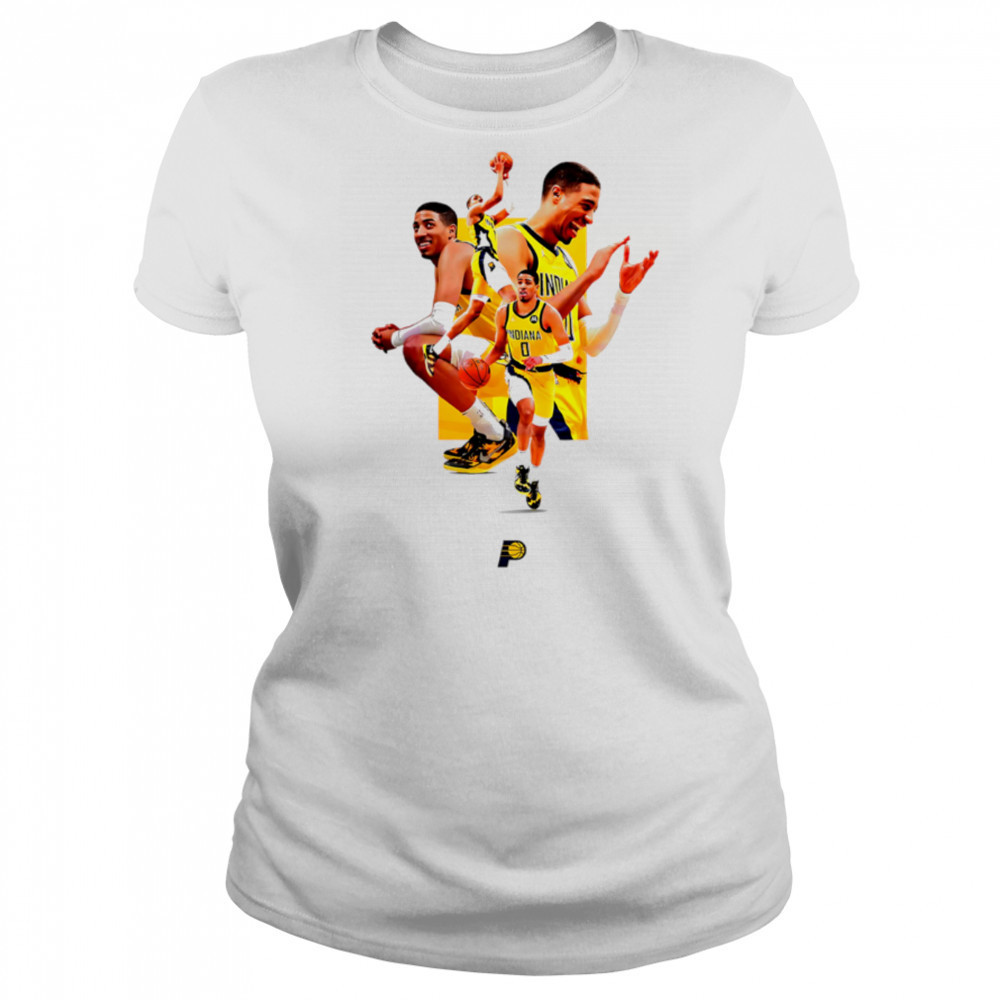 Tyrese Haliburton Indiana Pacers Superstar Collage Nba 2025 Finals Tribute shirt Women's T-shirt