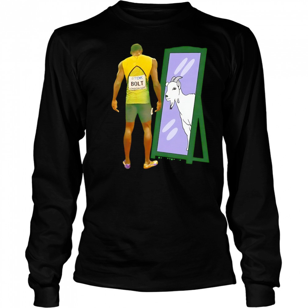 Usain Bolt London 2017 Athlete mirror Goat shirt Long Sleeved