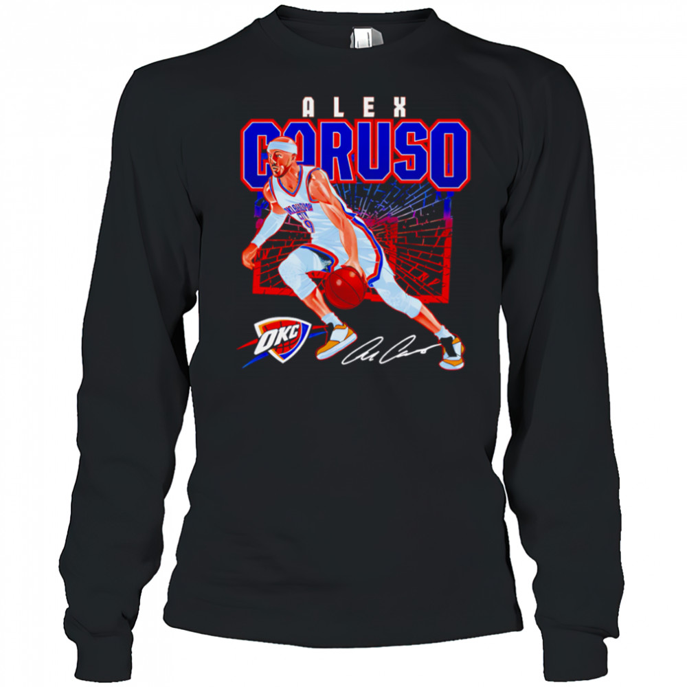 Alex Caruso Oklahoma City Thunder Shattered shirt Long Sleeved