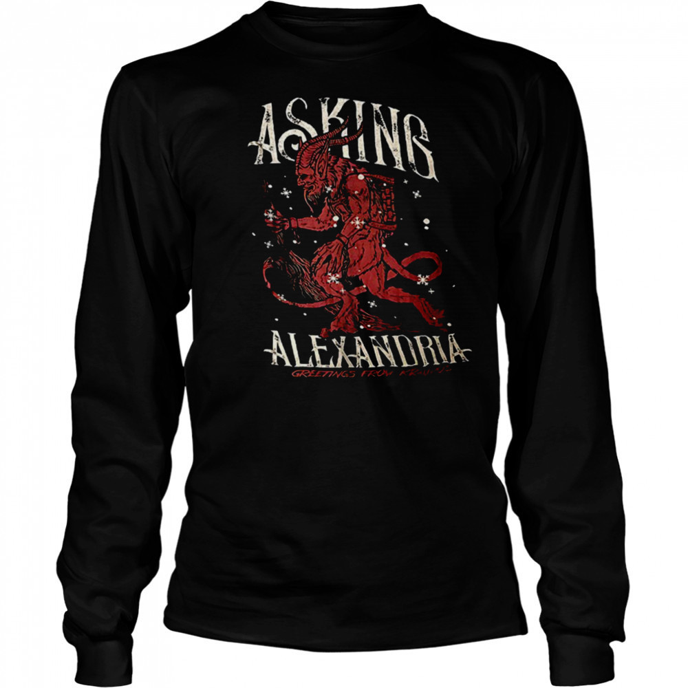 Asking Alexandria greetings from krampus shirt Long Sleeved