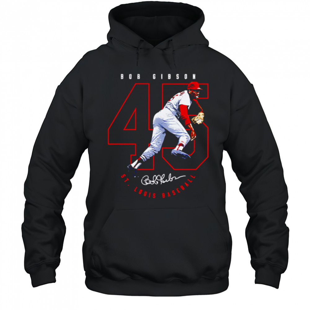 Bob Gibson St. Louis Number Outline shirt Hoodie