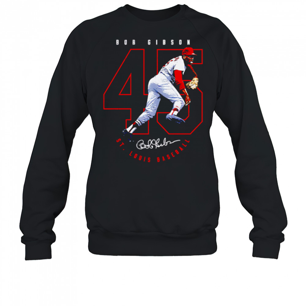 Bob Gibson St. Louis Number Outline shirt Sweatshirt