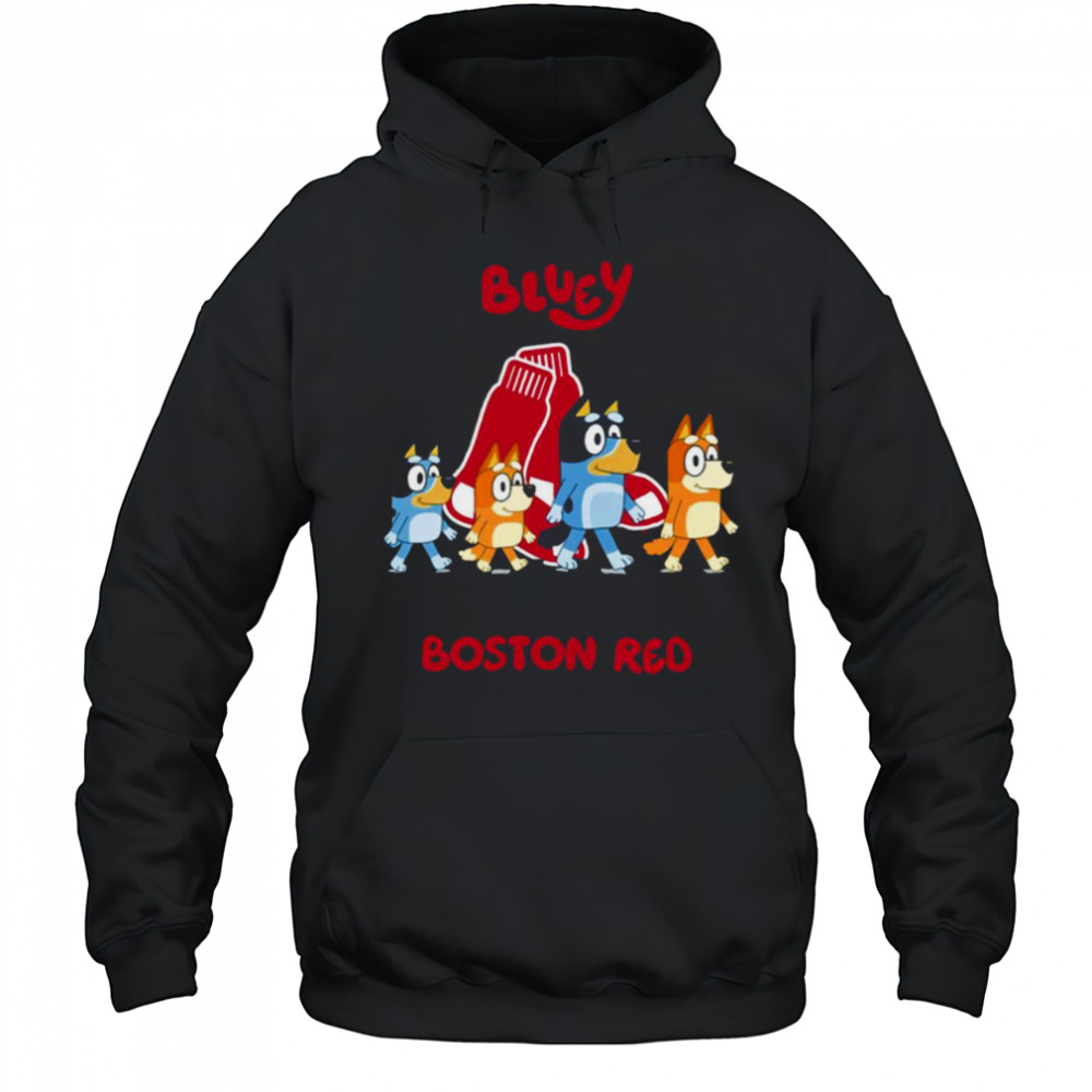Boston Red Sox Bluey Family abbey road shirt Hoodie