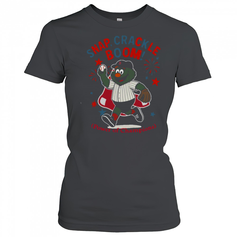 Boston Red Sox snap crackle boom power of champions Indepencence day shirt Women's T-shirt