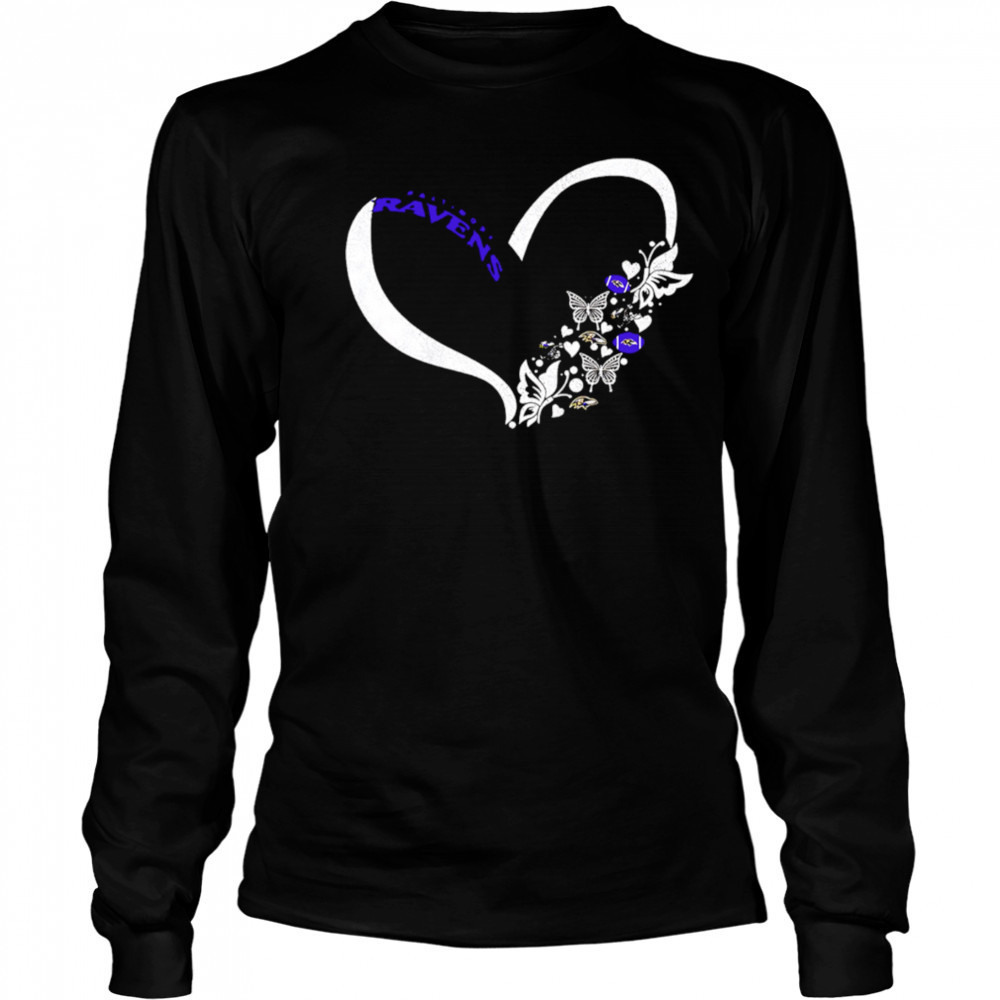 Butterflies In My Stomach Baltimore Ravens NFL shirt Long Sleeved