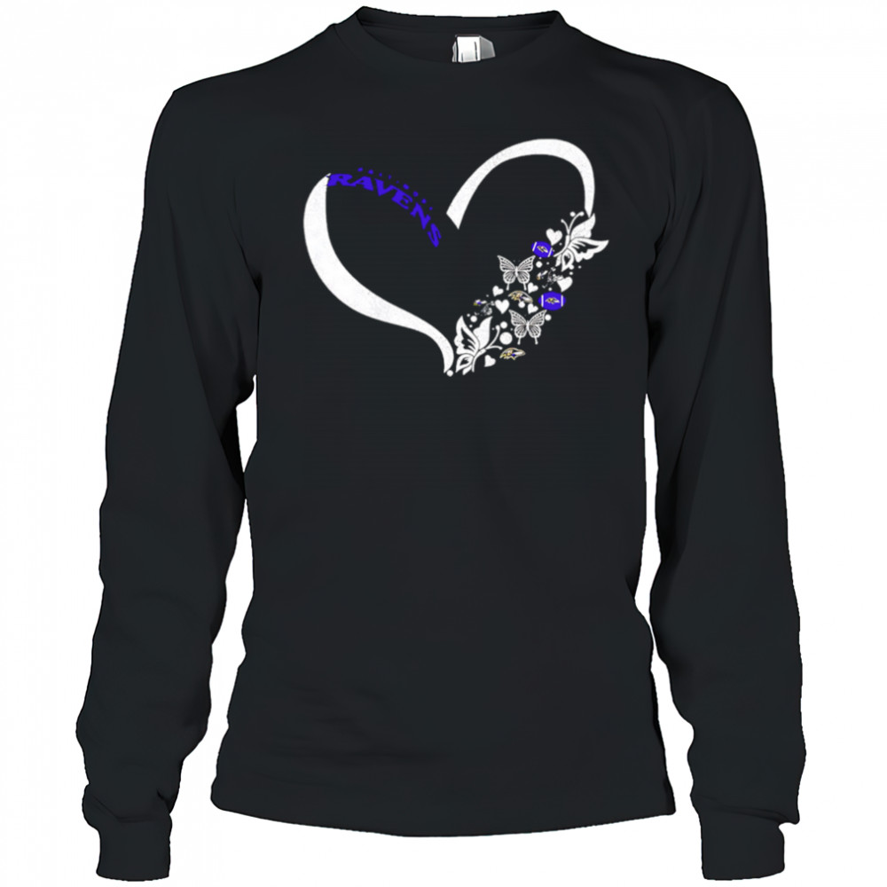 Butterflies In My Stomach Baltimore Ravens NFL shirt Long Sleeved