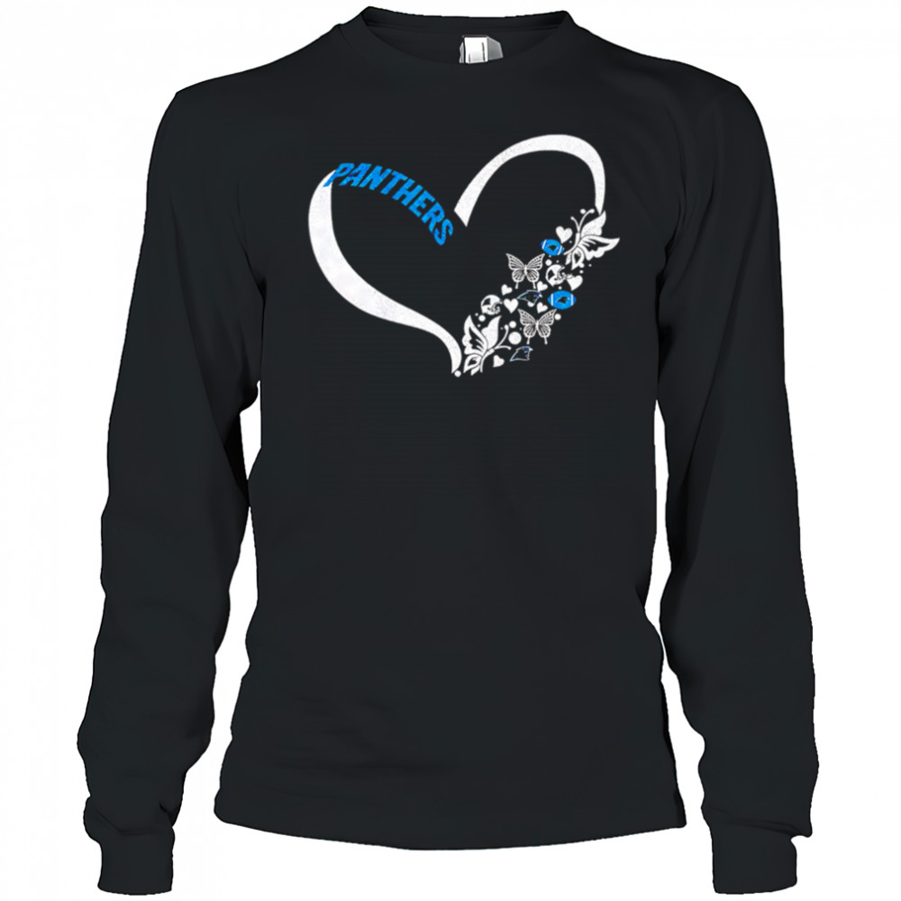 Butterflies in my stomach carolina panthers NFL shirt Long Sleeved