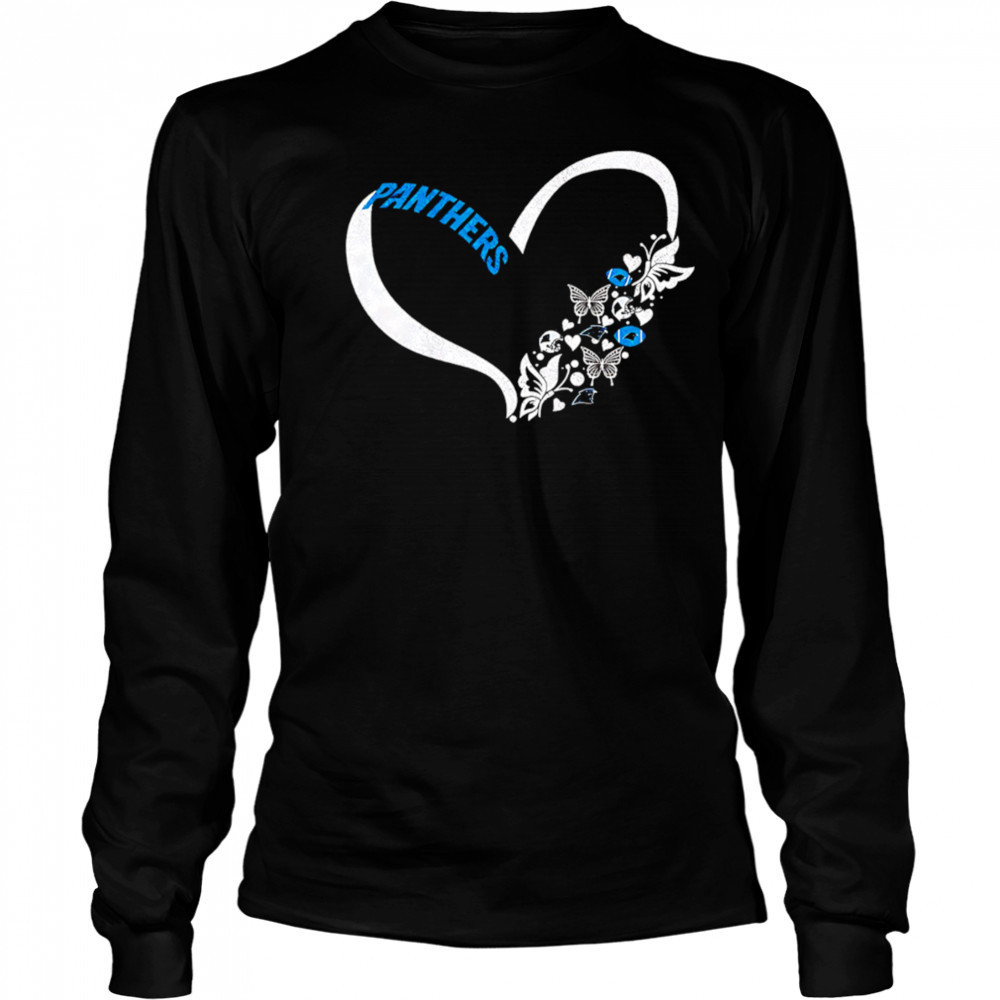 Butterflies in my stomach carolina panthers NFL shirt Long Sleeved