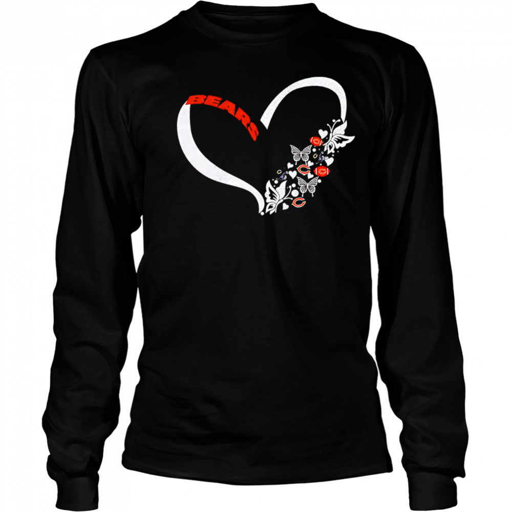 Butterflies in my stomach chicago bears NFL shirt Long Sleeved