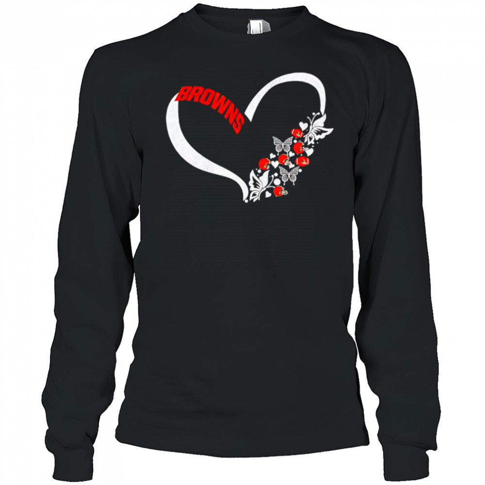 Butterflies in my stomach Cleveland browns NFL shirt Long Sleeved