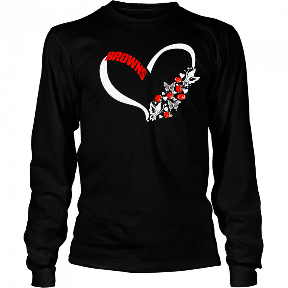 Butterflies in my stomach Cleveland browns NFL shirt Long Sleeved