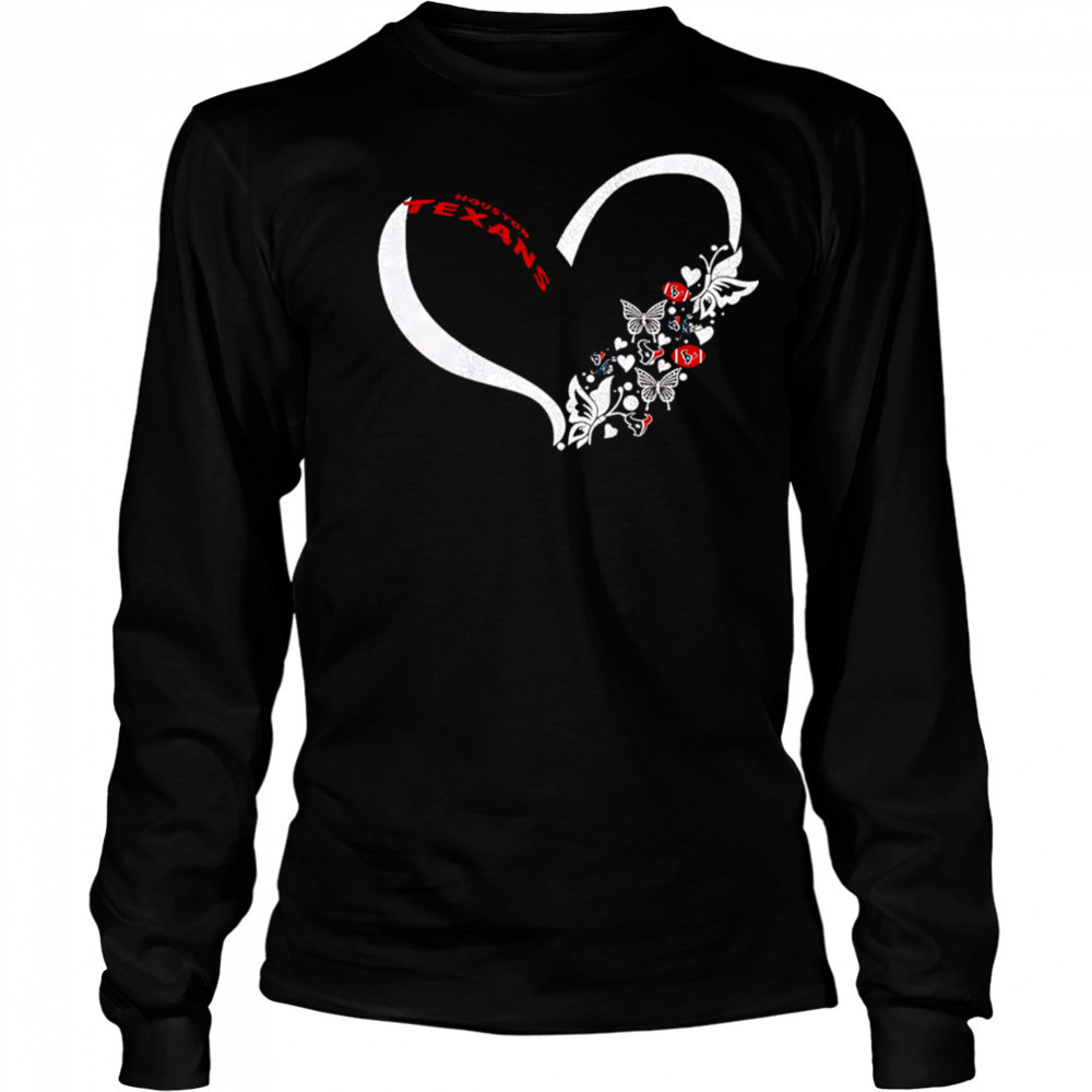Butterflies in my stomach houston texans NFL shirt Long Sleeved