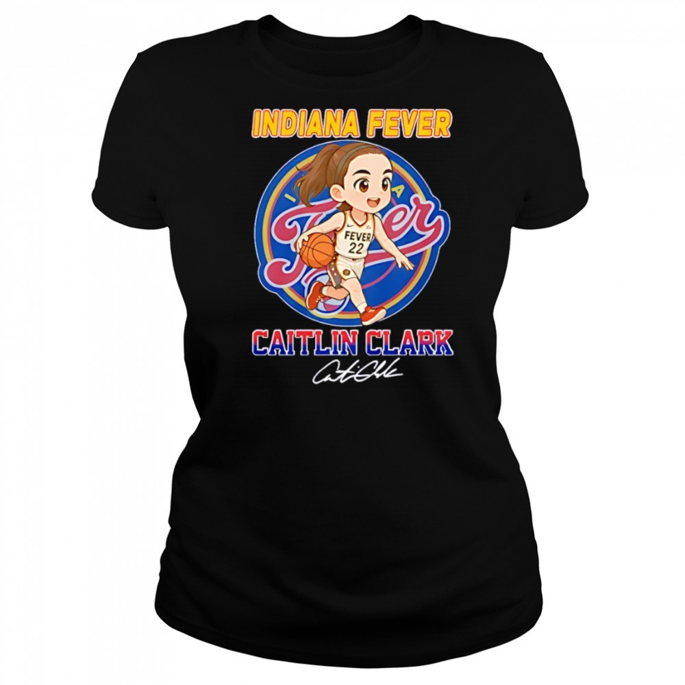 Caitlin Clark Indiana Fever NBA Basketball cartoon signature shirt Women's T-shirt