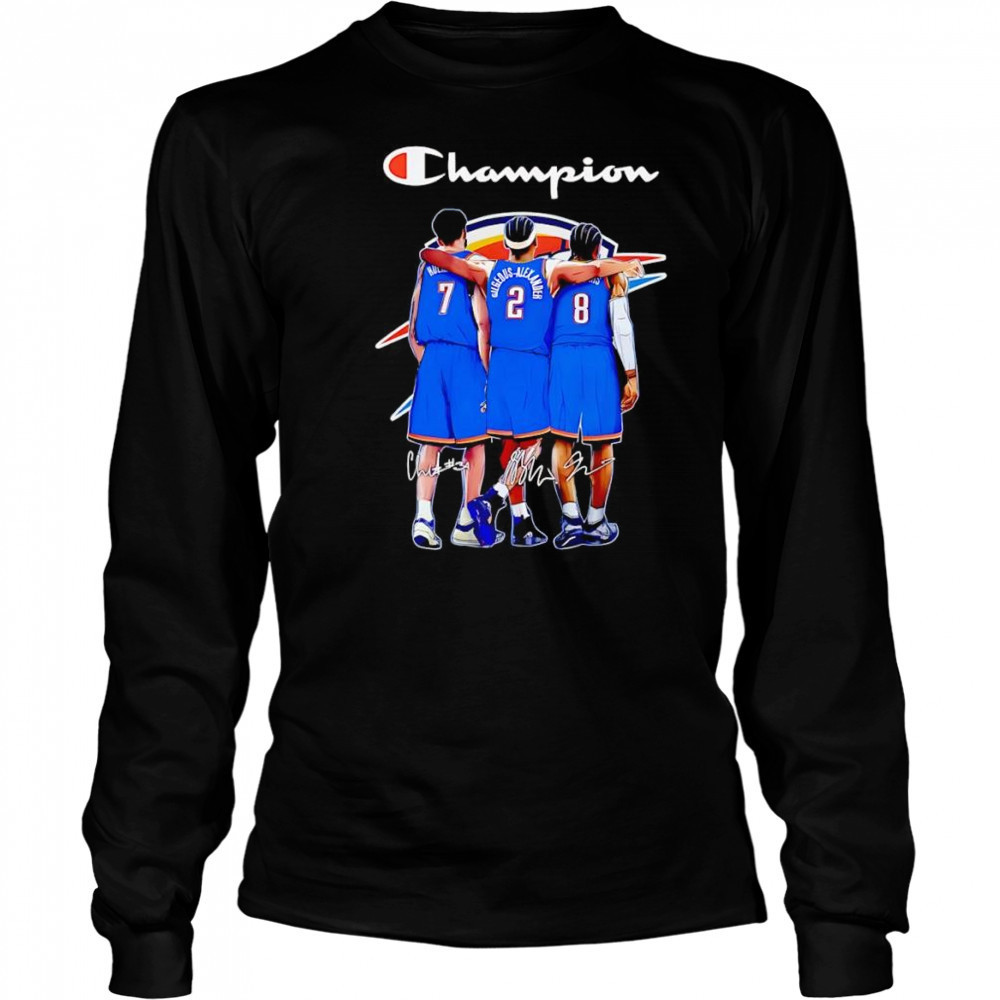 Champion OKC Thunder Chet Holmgren Shai Gilgeous-Alexander and Jalen Williams shirt Long Sleeved