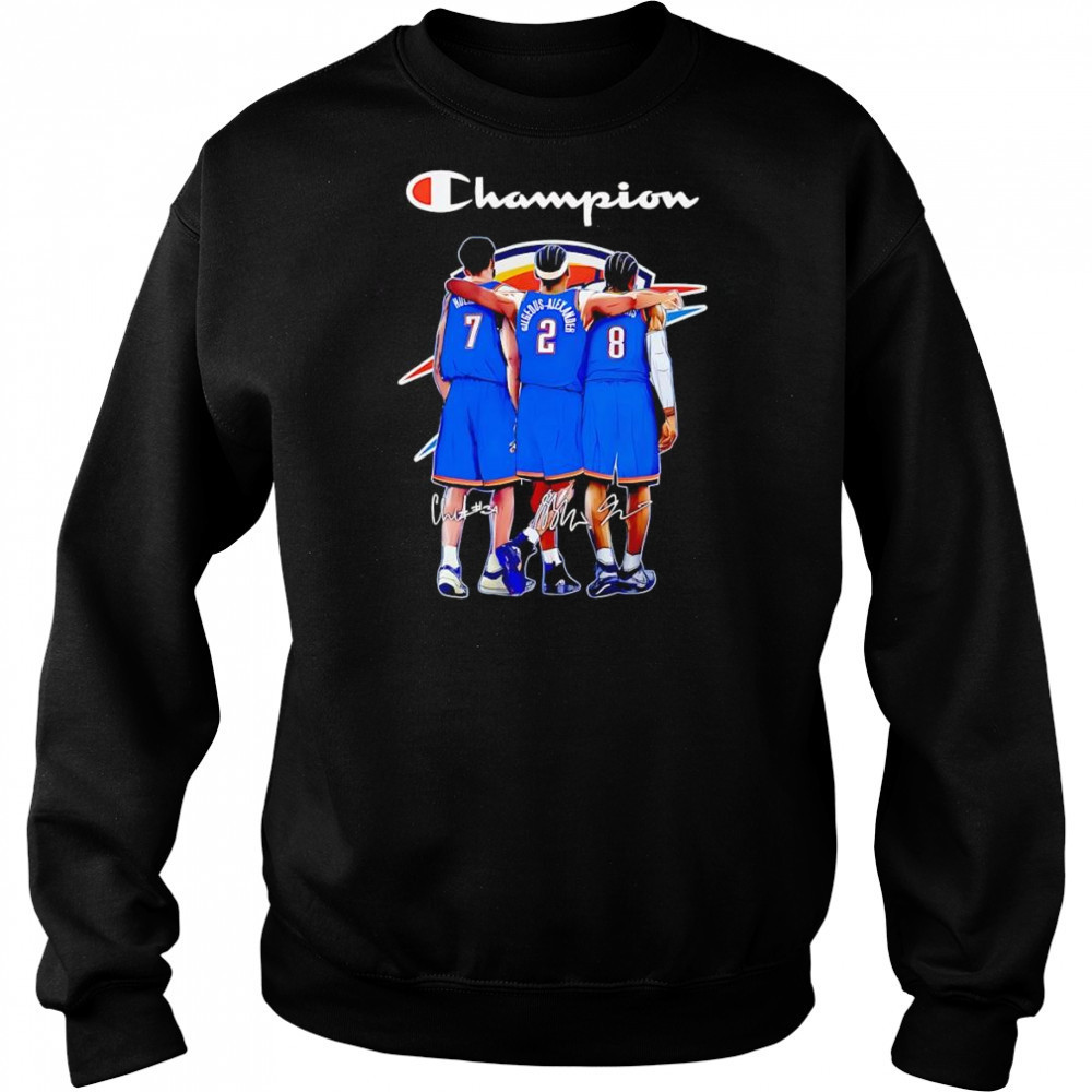 Champion OKC Thunder Chet Holmgren Shai Gilgeous-Alexander and Jalen Williams shirt Hoodie