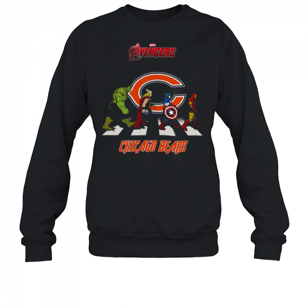 Chicago Bears Marvel Avengers abbey road shirt Sweatshirt