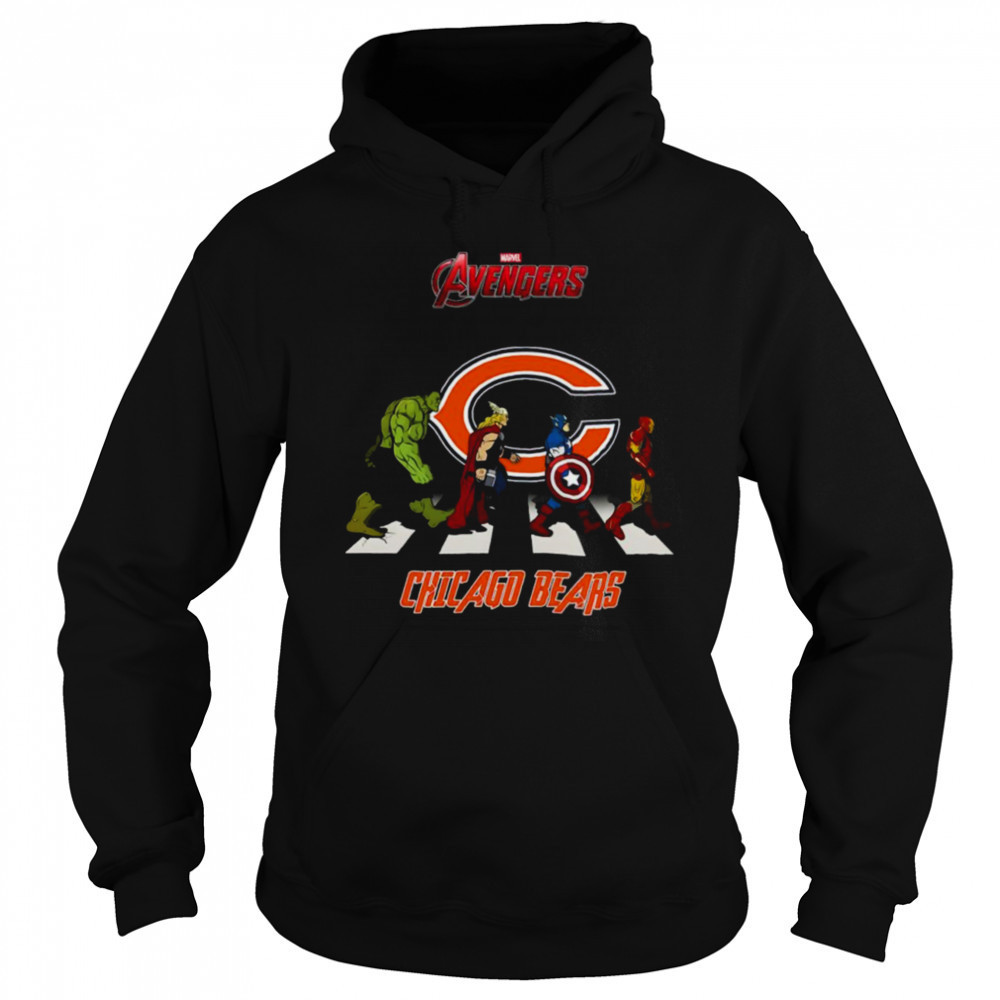 Chicago Bears Marvel Avengers abbey road shirt Sweatshirt