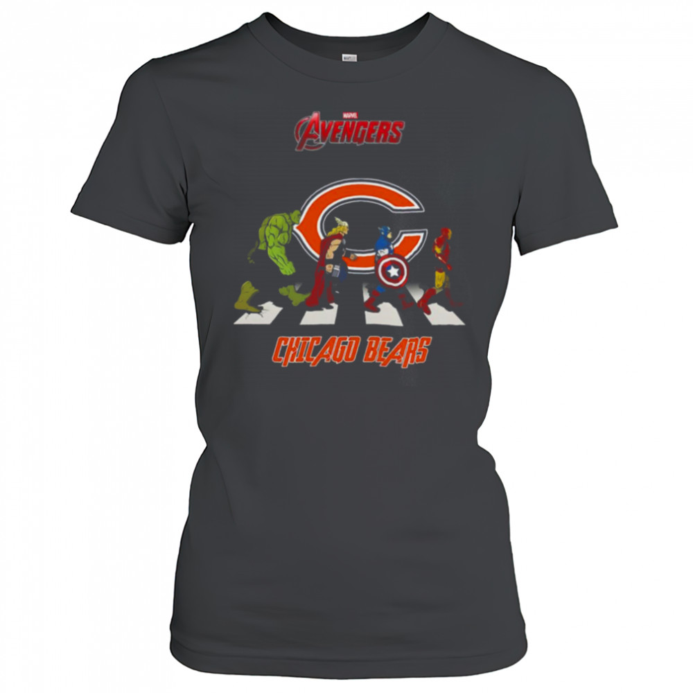 Chicago Bears Marvel Avengers abbey road shirt Women's T-shirt