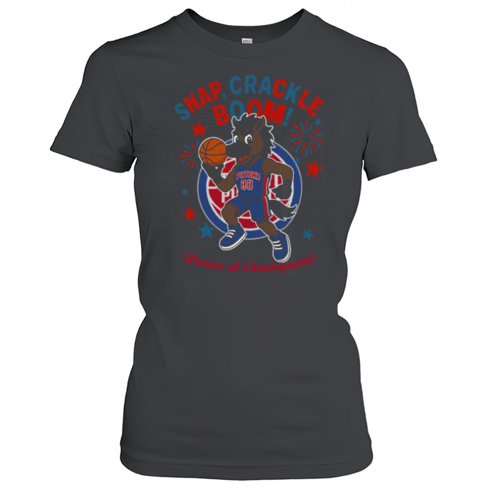 Detroit Pistons snap crackle boom power of champions Indepencence day shirt Women's T-shirt