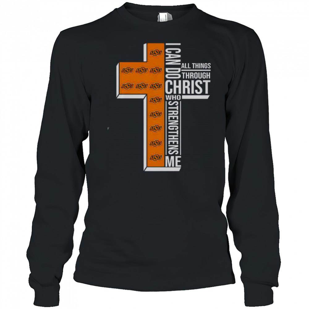 I Can Do All Things Through Christ Who Strengthens Me Oregon State Beavers Logo T-Shirt Long Sleeved