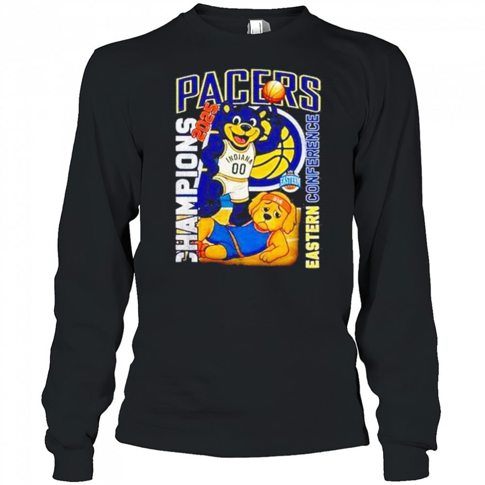 Indiana Pacers Mascot 2025 Eastern Conference Champions Shirt Long Sleeved